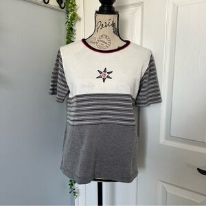 Classic Striped Gray and White Women's Tee